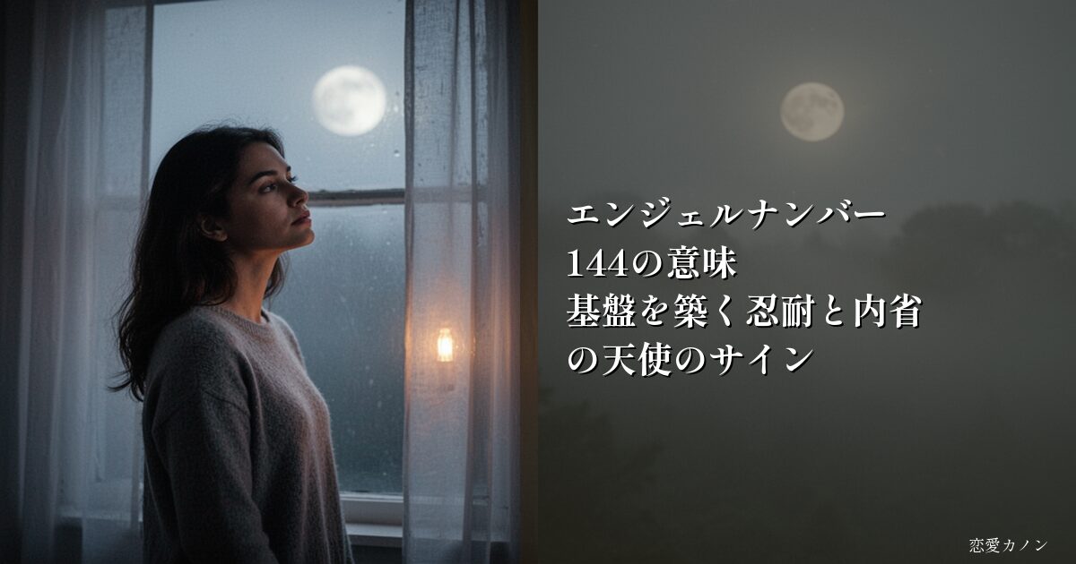エンジェルナンバー144の意味｜基盤を築く忍耐と内省の天使のサイン