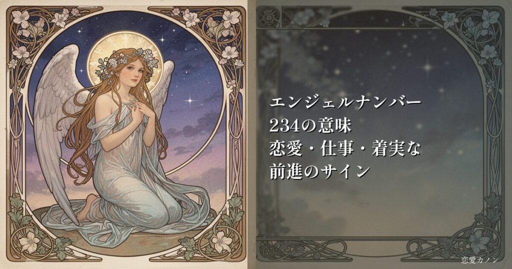 エンジェルナンバー234の意味｜恋愛・仕事・着実な前進のサイン