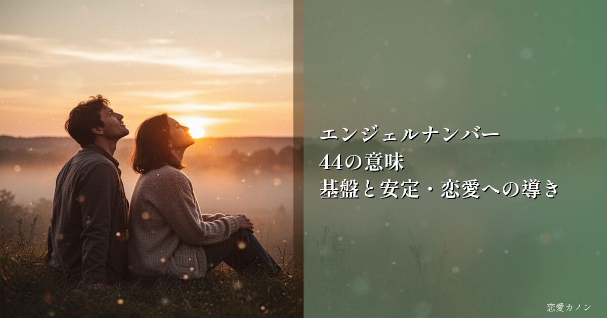 エンジェルナンバー44の意味｜基盤と安定・恋愛への導き