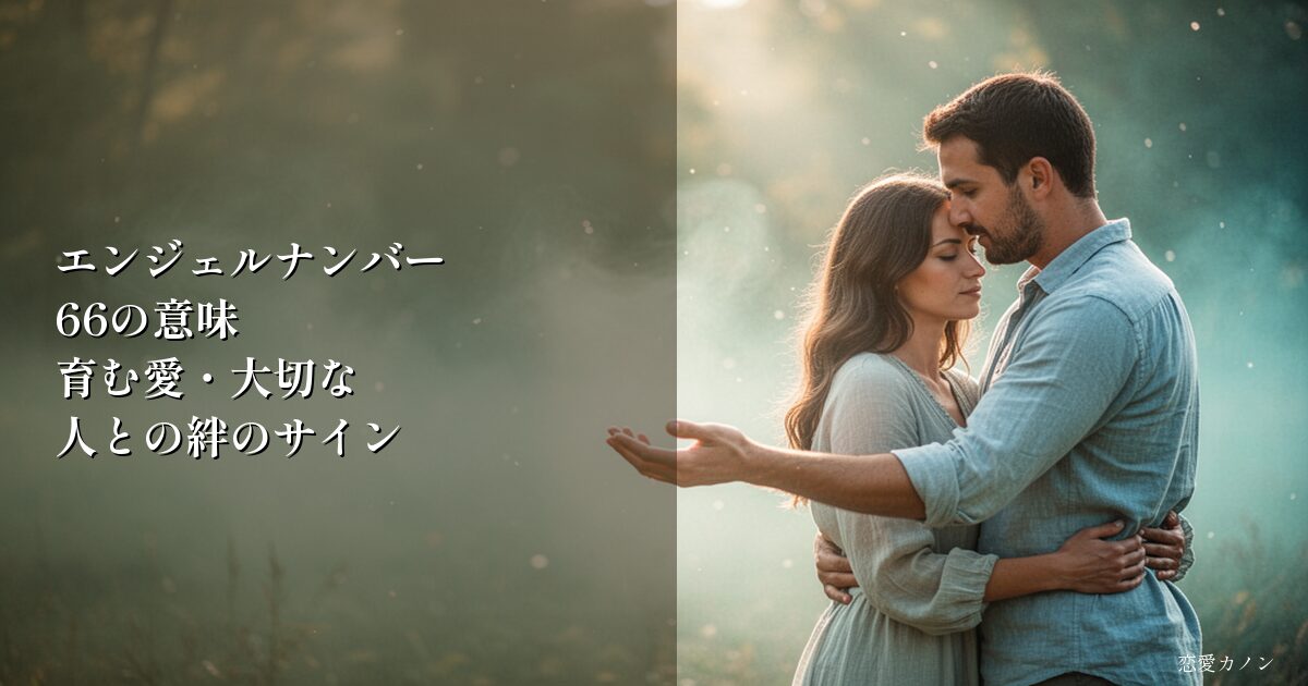 エンジェルナンバー66の意味|育む愛・大切な人との絆のサイン