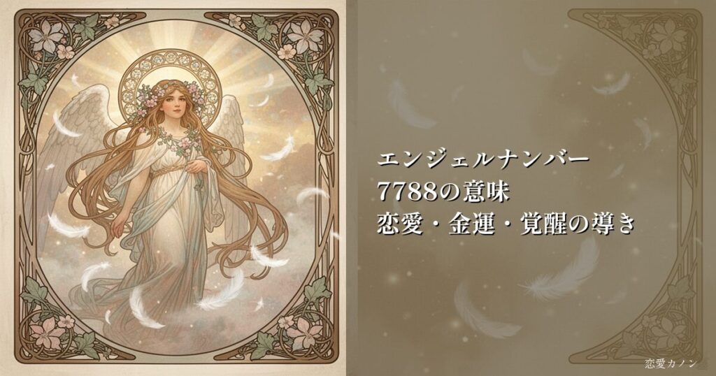 エンジェルナンバー7788の意味|恋愛・金運・覚醒の導き