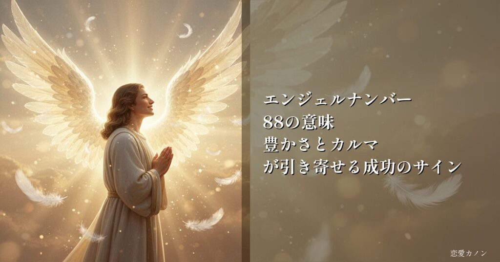 エンジェルナンバー88の意味｜豊かさとカルマが引き寄せる成功のサイン