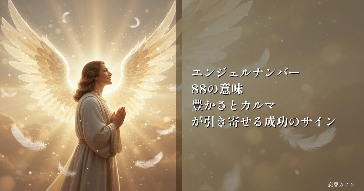 エンジェルナンバー88の意味｜豊かさとカルマが引き寄せる成功のサイン
