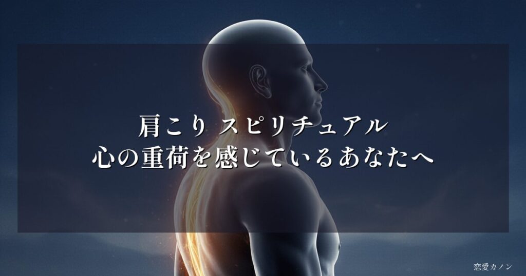 肩こり スピリチュアル|心の重荷を感じているあなたへ