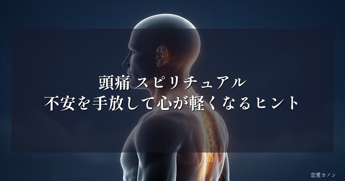 頭痛 スピリチュアル|不安を手放して心が軽くなるヒント