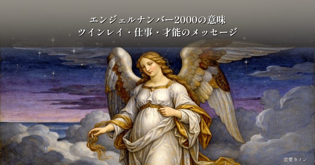 エンジェルナンバー2000の意味|ツインレイ・仕事・才能のメッセージ
