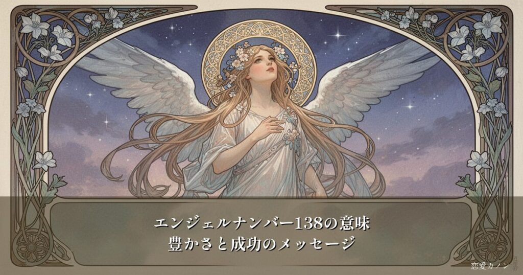 エンジェルナンバー138の意味|豊かさと成功のメッセージ