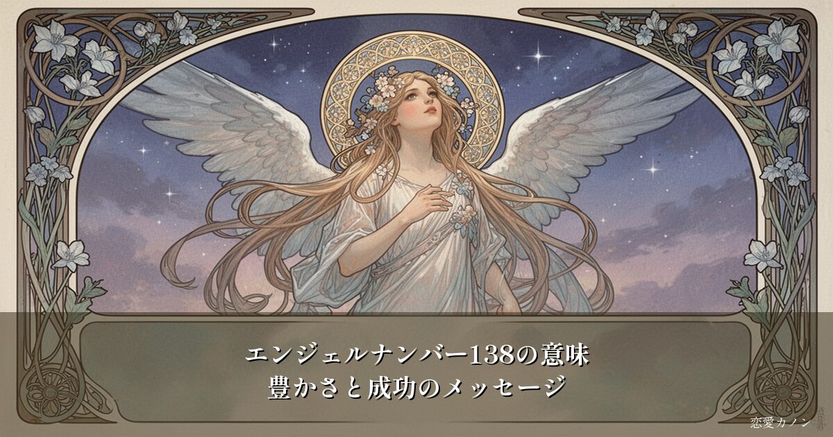 エンジェルナンバー138の意味|豊かさと成功のメッセージ