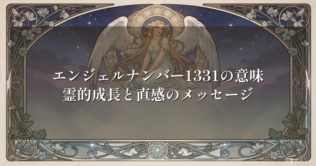 エンジェルナンバー1331の意味｜霊的成長と直感のメッセージ