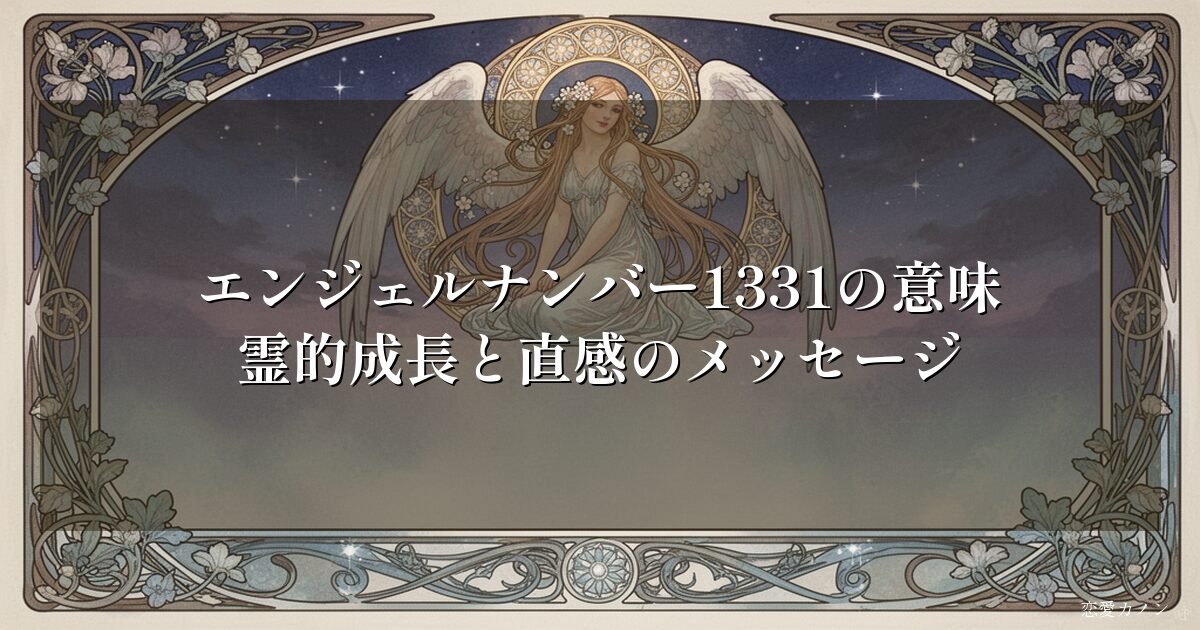 エンジェルナンバー1331の意味|霊的成長と直感のメッセージ