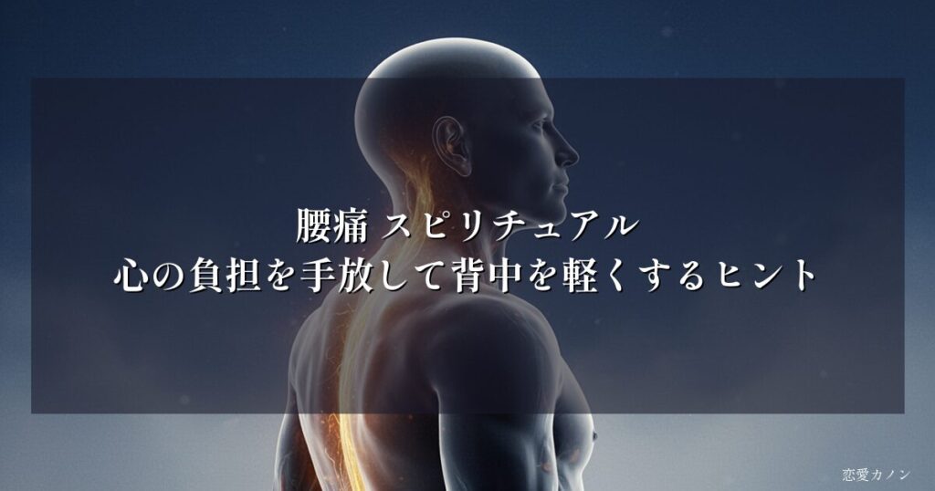 腰痛 スピリチュアル｜心の負担を手放して背中を軽くするヒント