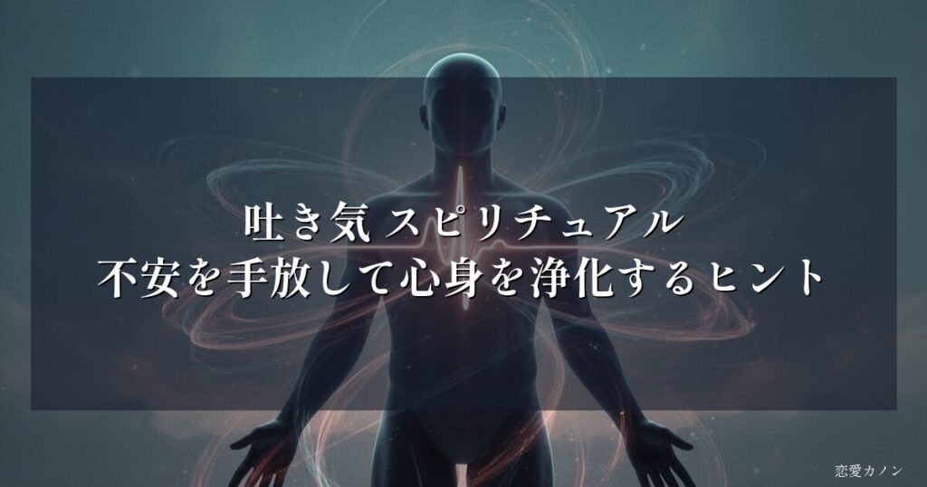 吐き気 スピリチュアル｜不安を手放して心身を浄化するヒント