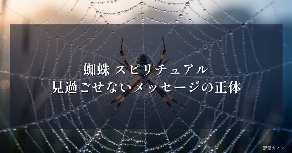 蜘蛛 スピリチュアル｜見過ごせないメッセージの正体