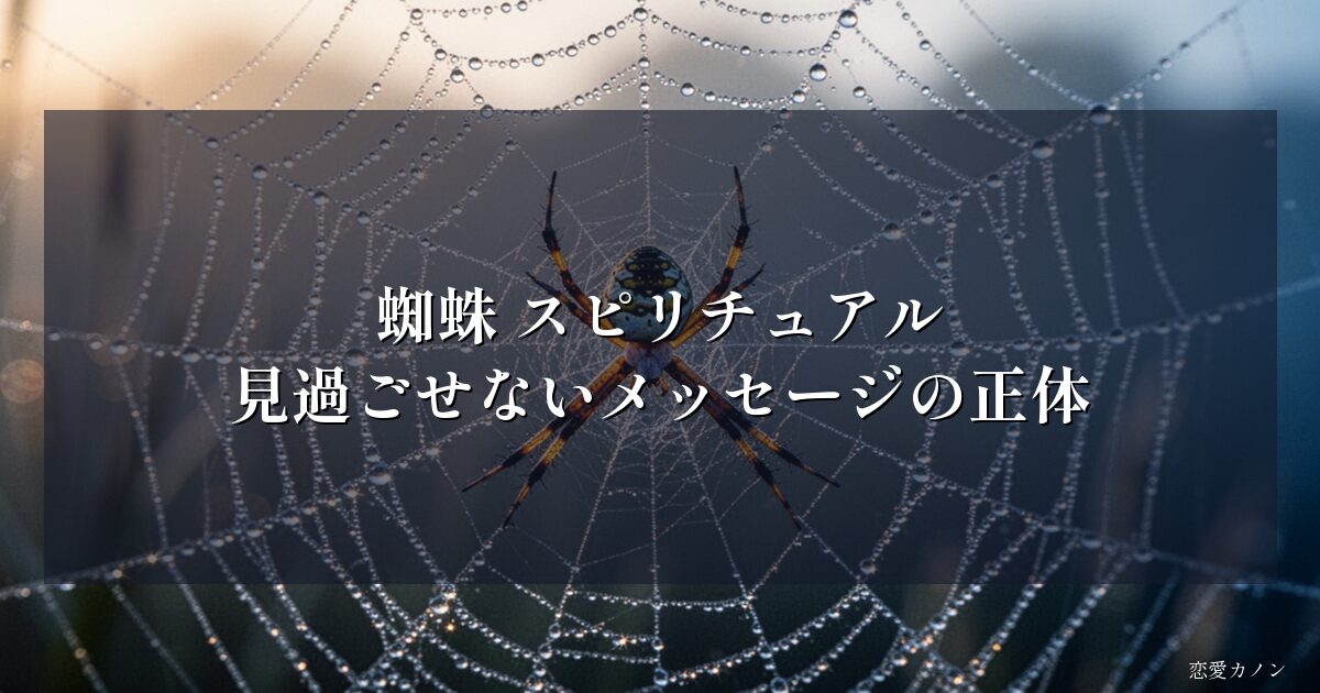 蜘蛛 スピリチュアル｜見過ごせないメッセージの正体