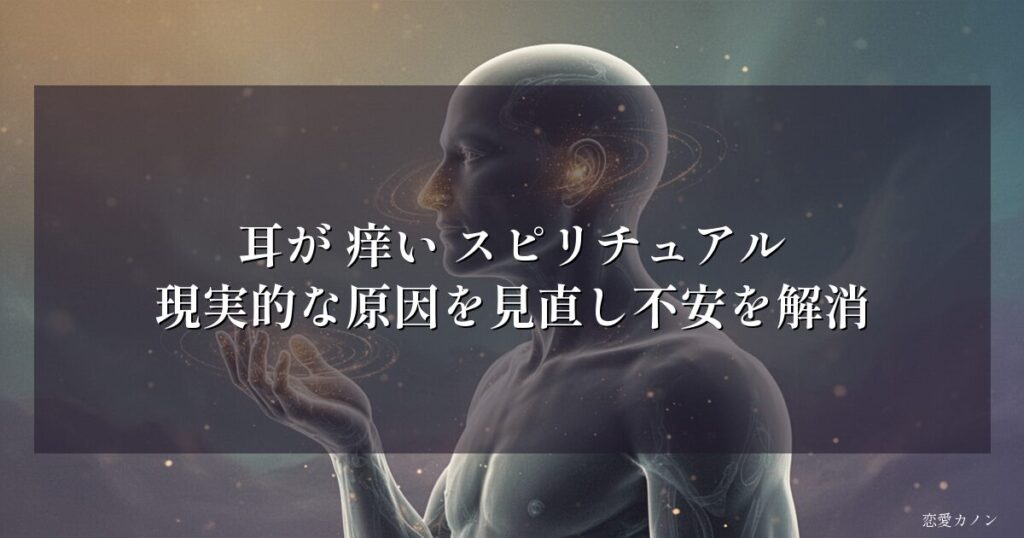 耳が 痒い スピリチュアル|現実的な原因を見直し不安を解消