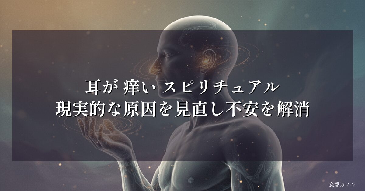 耳が 痒い スピリチュアル|現実的な原因を見直し不安を解消