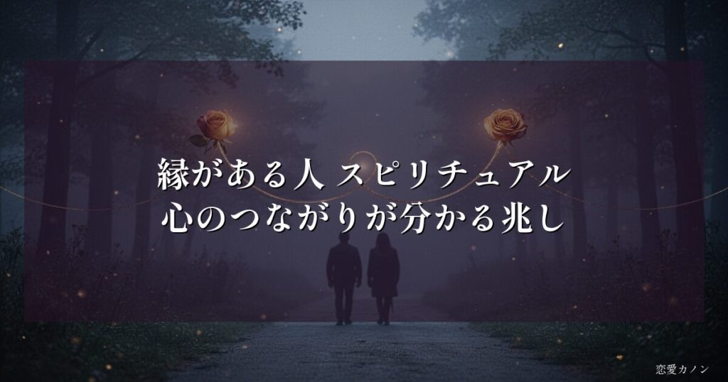 縁がある人 スピリチュアル|心のつながりが分かる兆し