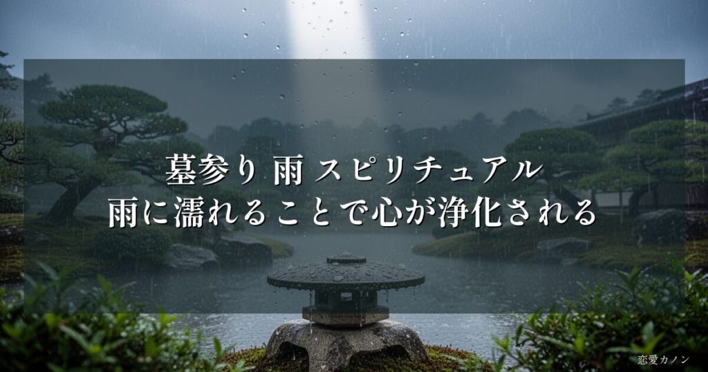 墓参り 雨 スピリチュアル|雨に濡れることで心が浄化される
