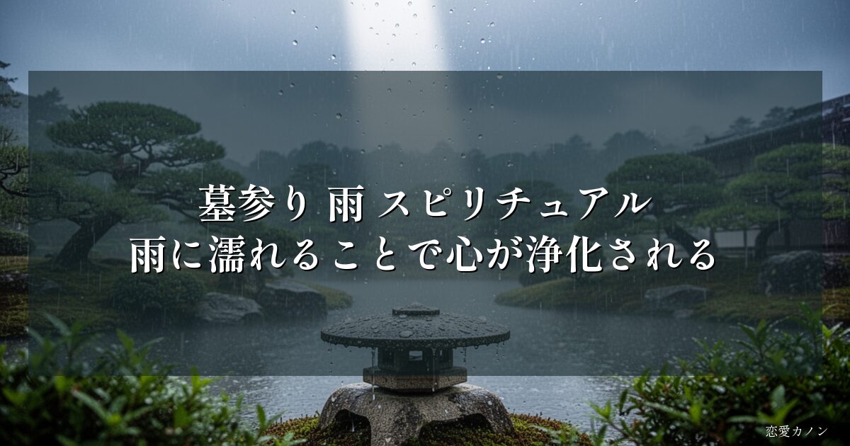 墓参り 雨 スピリチュアル|雨に濡れることで心が浄化される