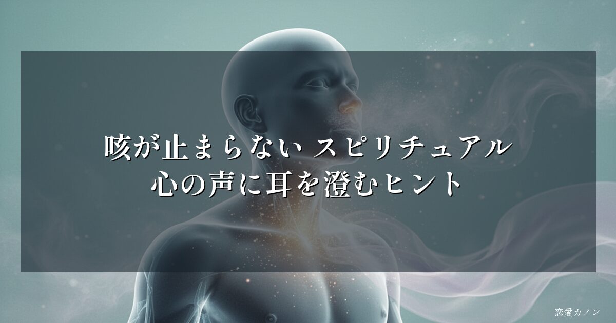 咳が止まらない スピリチュアル|心の声に耳を澄むヒント