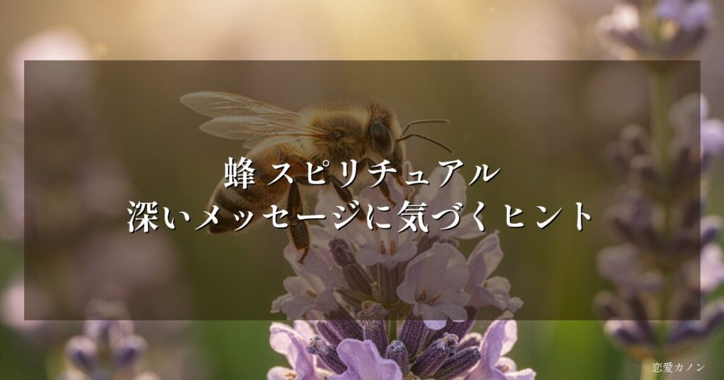 蜂 スピリチュアル｜深いメッセージに気づくヒント
