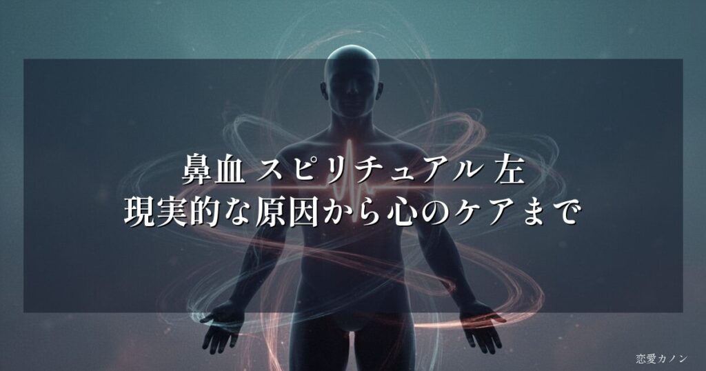 鼻血 スピリチュアル 左|現実的な原因から心のケアまで