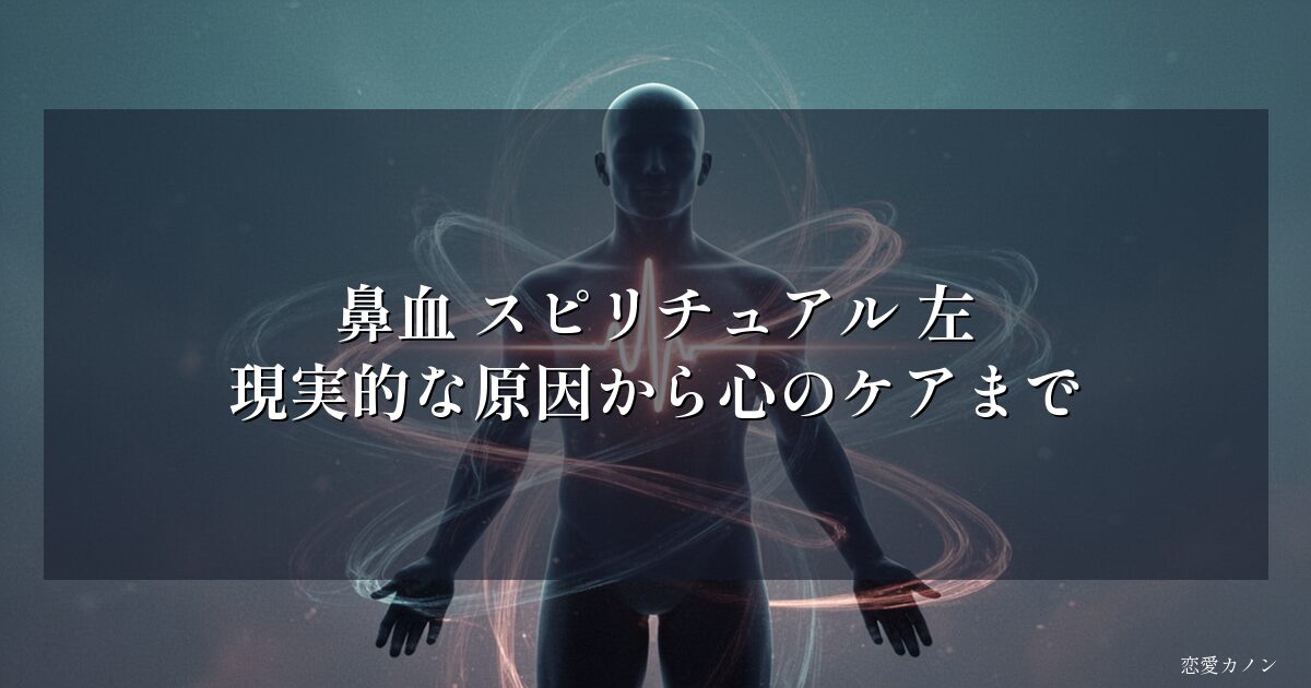 鼻血 スピリチュアル 左｜現実的な原因から心のケアまで