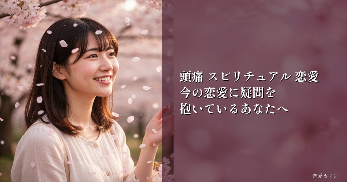 頭痛 スピリチュアル 恋愛｜今の恋愛に疑問を抱いているあなたへ