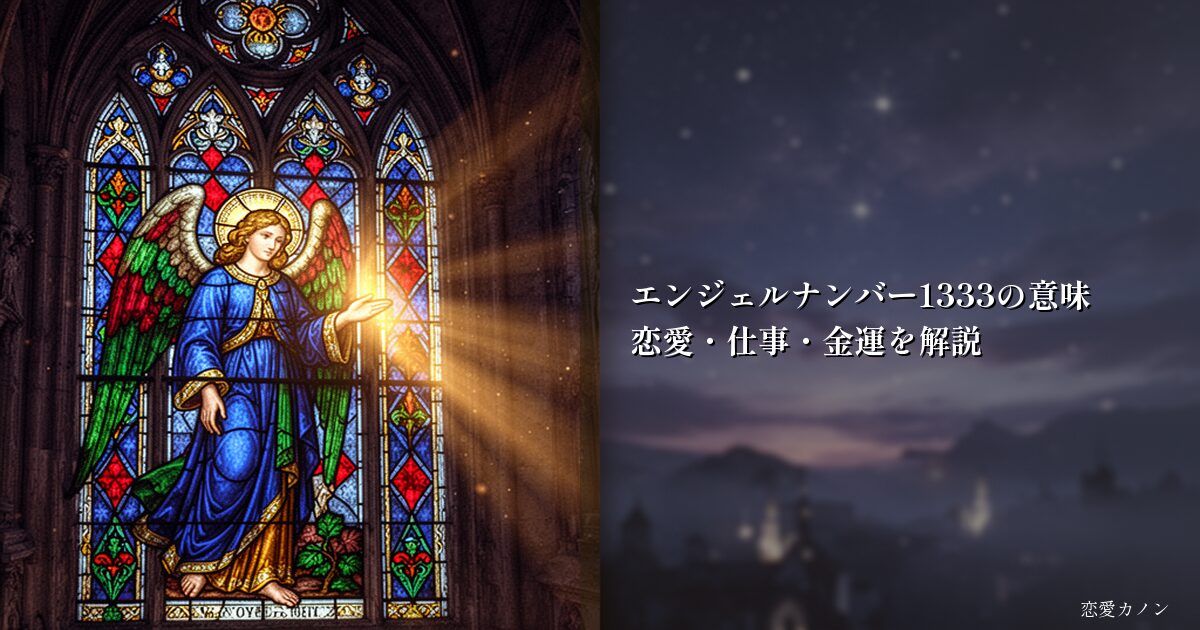 エンジェルナンバー1333の意味｜恋愛・仕事・金運を解説