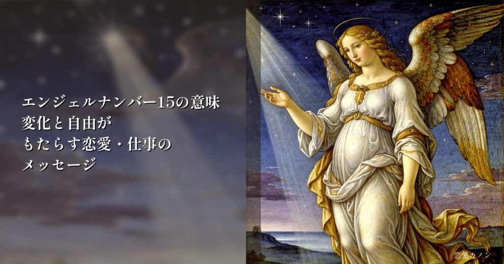 エンジェルナンバー15の意味｜変化と自由がもたらす恋愛・仕事のメッセージ