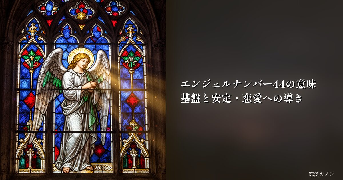 エンジェルナンバー44の意味｜基盤と安定・恋愛への導き