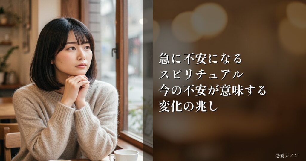 急に不安になる スピリチュアル|今の不安が意味する変化の兆し