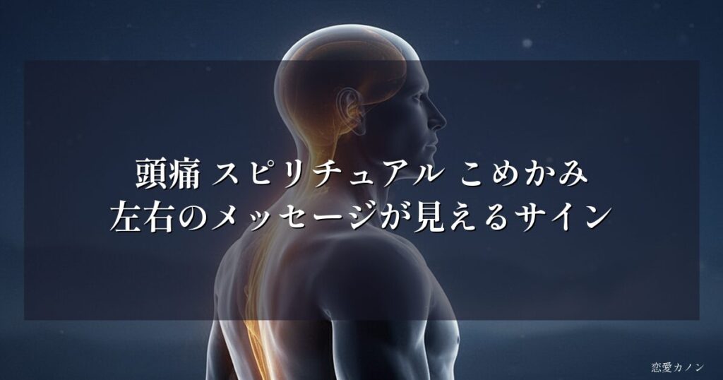 頭痛 スピリチュアル こめかみ|左右のメッセージが見えるサイン